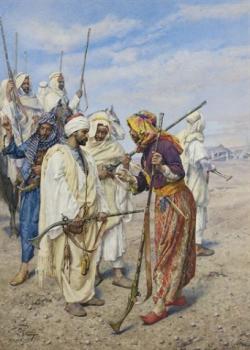 Bedouins preparing a raiding party